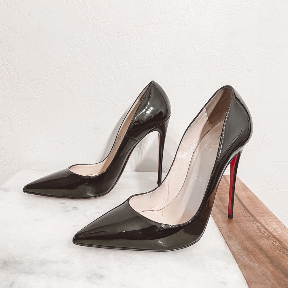 Christian Louboutin So Kate 120 Black Patent Heels EU 39